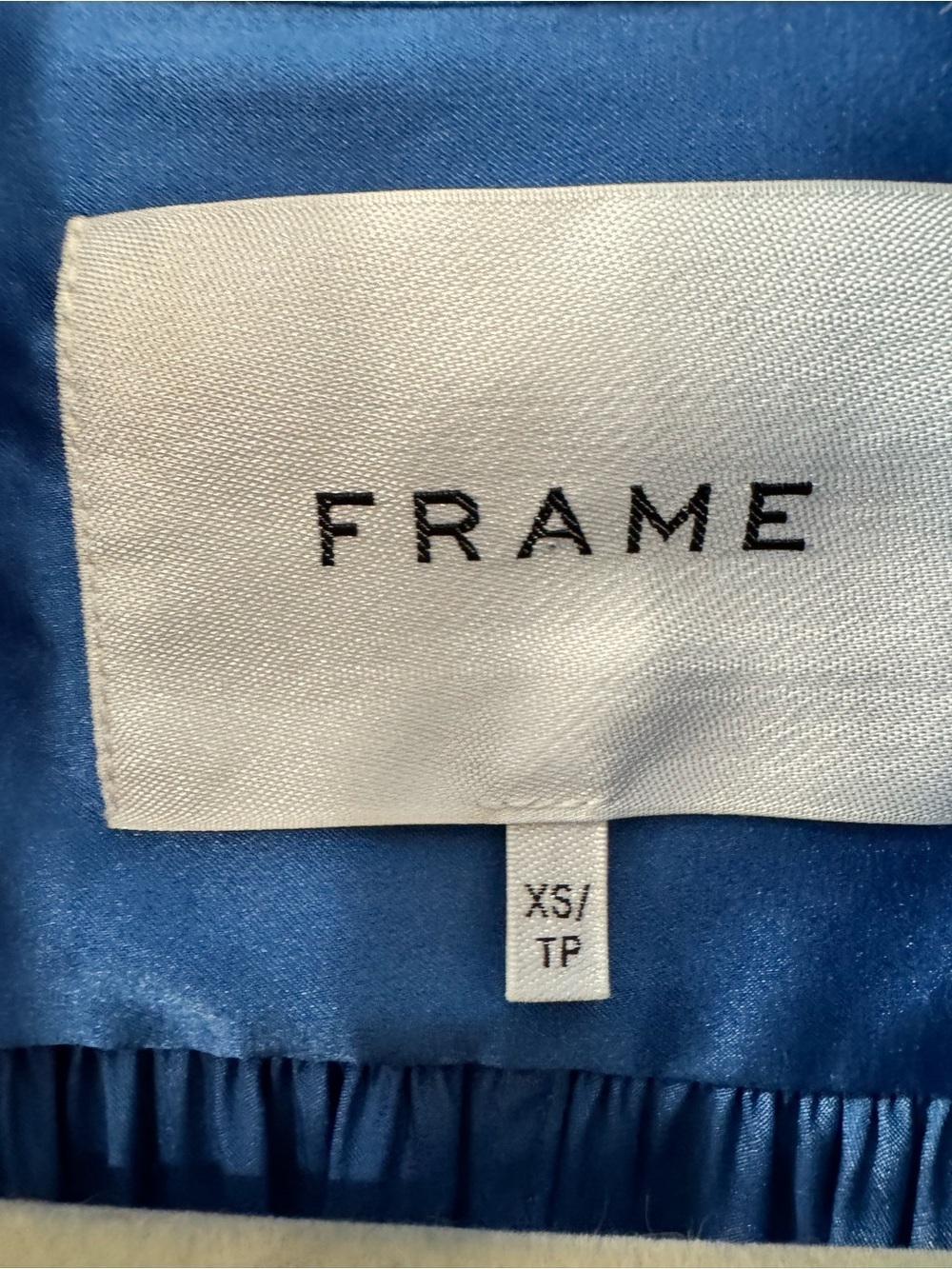 FRAME Women's Blue Silk Puff Sleeve Blouse XS - Picture 4 of 9